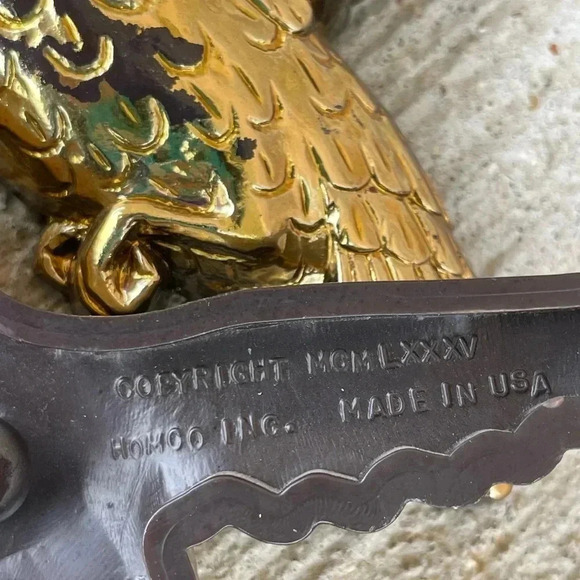 Homco MCM Vintage Hummingbird Wall Art Plastic Retro Gold Tones - Picture 4 of 5